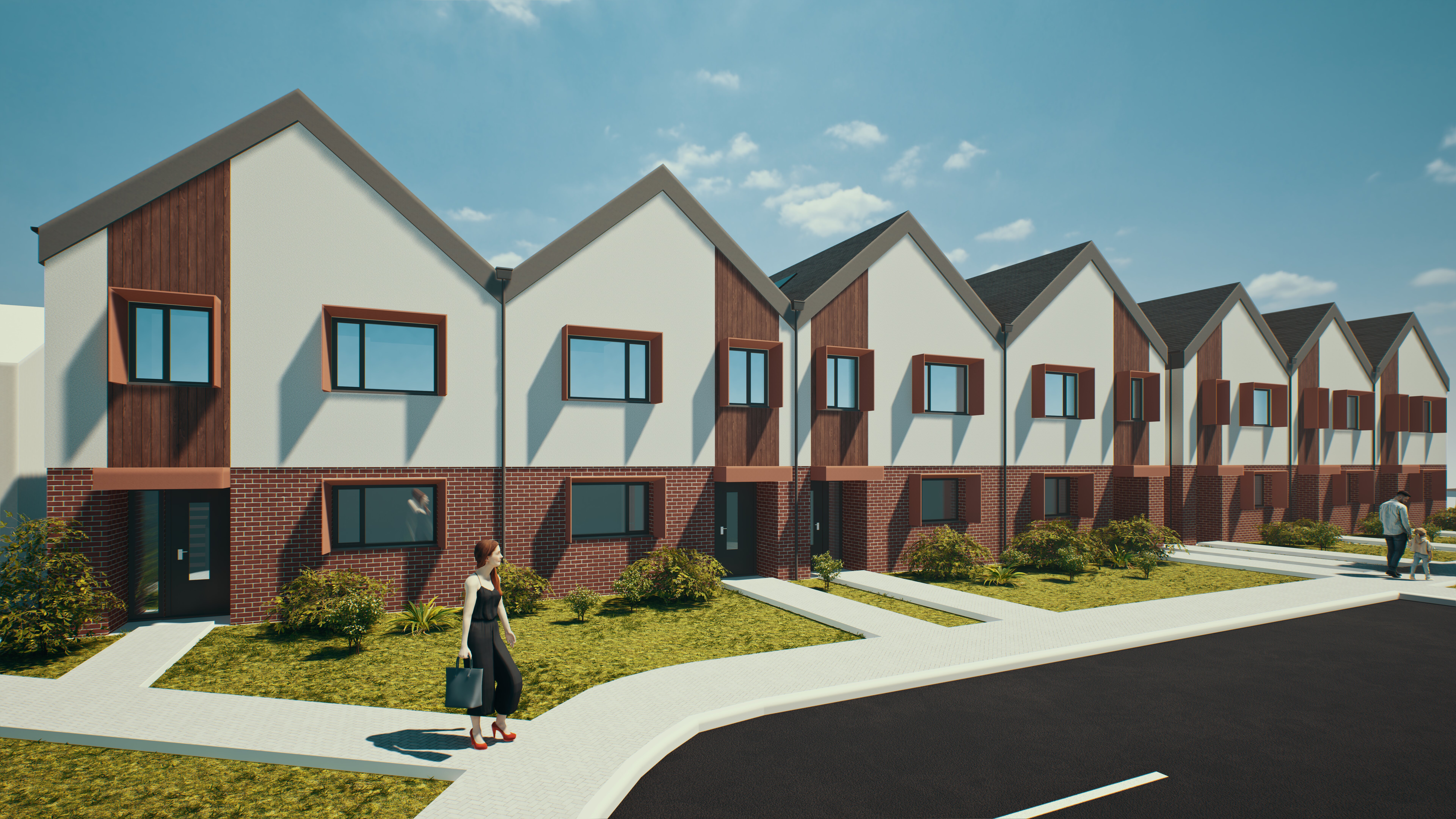 View from main entrance resident’s car park off Stock Lane